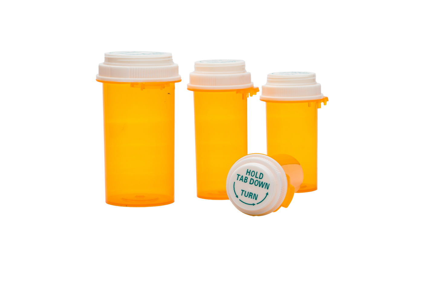 Thumb-Click Vials with Reversible Bottle